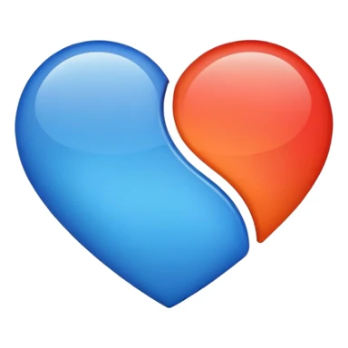 Create a heart with the Armenian tricolor (red, blue, orange) sticker