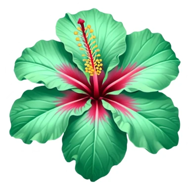 hibiscus flower mint color  sticker