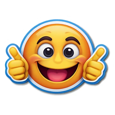 Emoji saying hi sticker