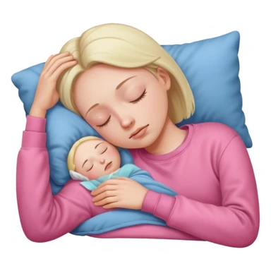 sleeping pink sweatshirt sticker