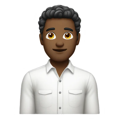 male in white shirt portrait sticker