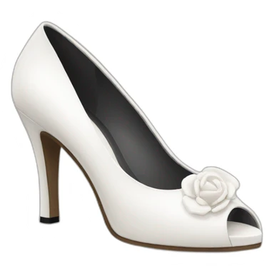 chanel shoes white with heels sticker