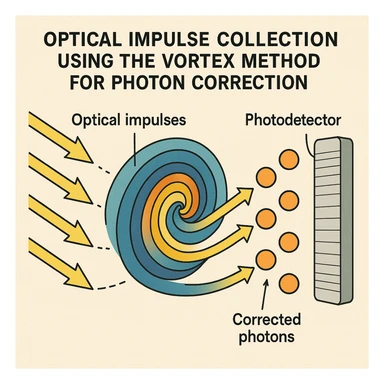  optical impulse collection using the vortex method for photon correction. textbook graphical representation sticker