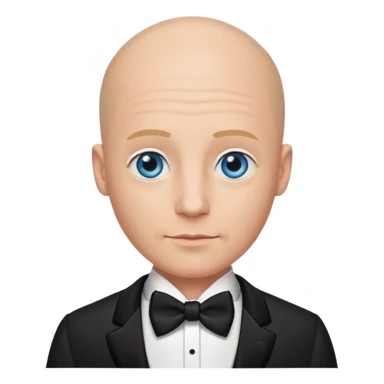 Bald blue eyed groom  sticker