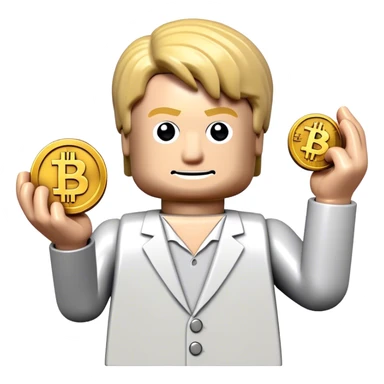 lego homme bitcoin sticker