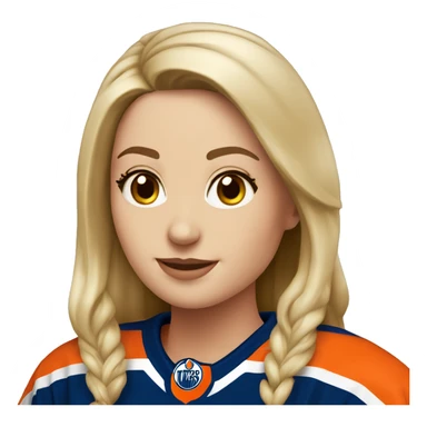 Edmonton oilers nhl female fan sticker