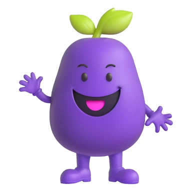 purple grape koolaid man character sticker