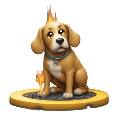 Dog peeing on fire hydrant sticker