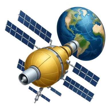 military satellite in Earth orbit sticker