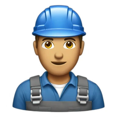 blue collar worker sticker