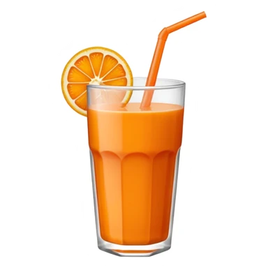 Ícone minimalista de copo com suco. Um canudinho e uma rodela de laranja. sticker