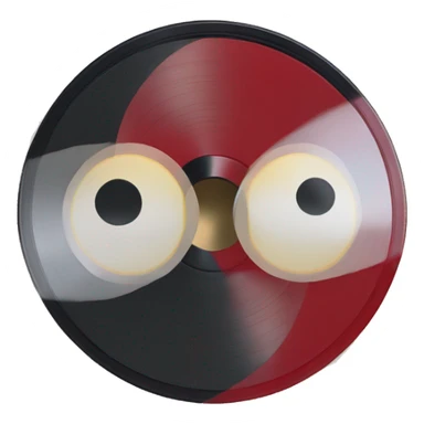 lp vinyl, same vinyl, without the shadows, and the small central part the same as now but red sticker