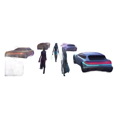 cyberpunk city sticker