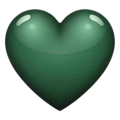 Half blac, half forest green heart sticker
