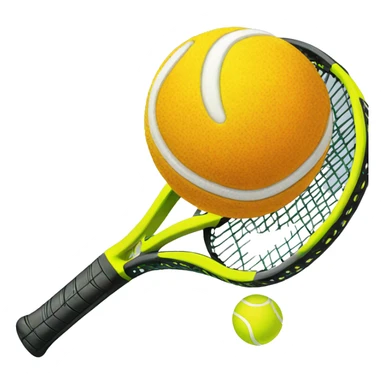 tennis racquet and ball sticker