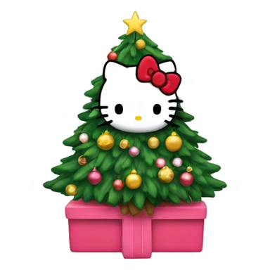 Hello kitty Christmas tree sticker