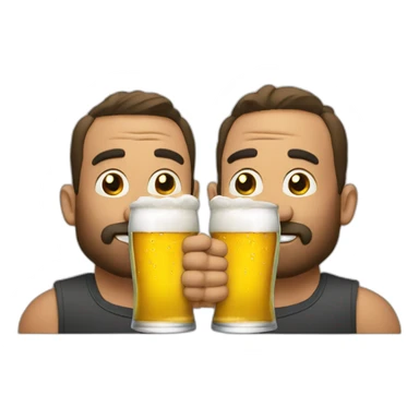 two-men-drinking-beer sticker