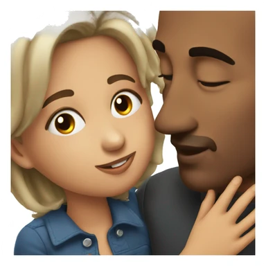 Man kissing a girl sticker