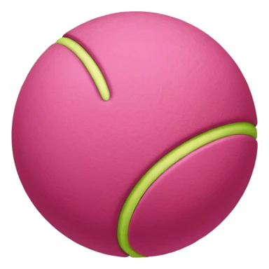 Pink tenis ball with no face and plain sticker
