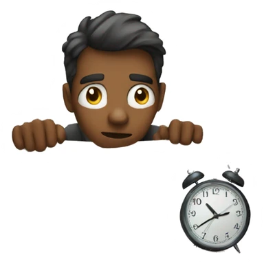 Watching the time eagerly sticker