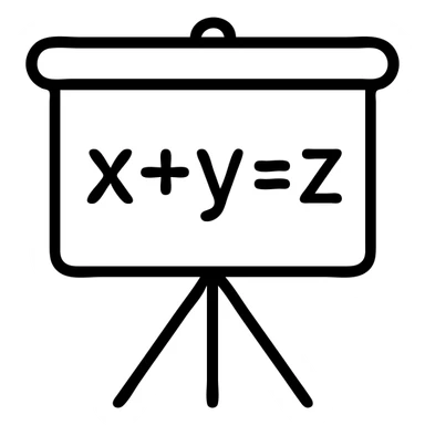 Icon school math classes  sticker