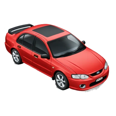 Red ford falcon bf xr6 turbo  sticker
