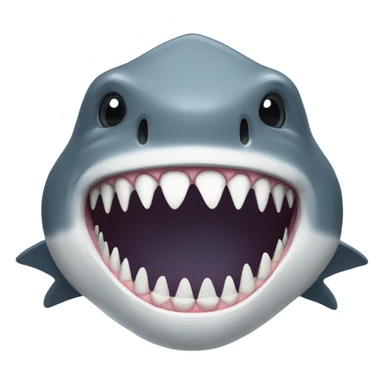 Shark with human teeth sticker