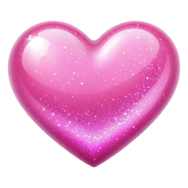 pink heart with sparkles sticker