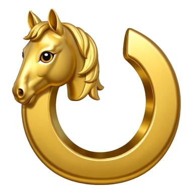 golden horse shoe sticker