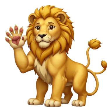 lion with paw sticker