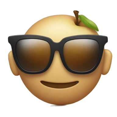 Apple Cool emoji, but instead of normal sunglasses - oakleys sticker