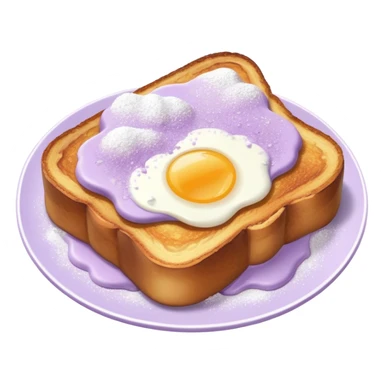 Pale purple french toast sticker