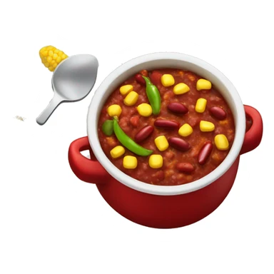 Chilli con carne with corn pieces and kidney beans sticker