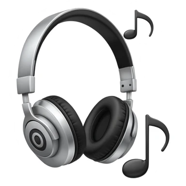 headphone with music note sticker