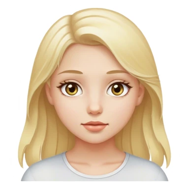 Una chica con ojos muy claros y rubia  sticker