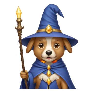 Dog wizard sticker