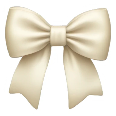 Cream bow  sticker