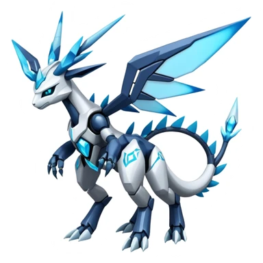Cyborg-Kyurem-Glaceon-dialga-hybrid, full body sticker