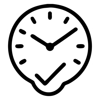 minimalist icon representing focus time, simple clock or person concentrating, clean lines, neutral colors sticker