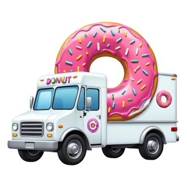 big donut truck with donut decals, frosting decals and sprinkle decals sticker