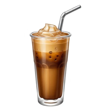 Ice coffee with metal straw  sticker