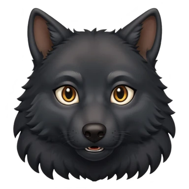 a talking black wolf sticker
