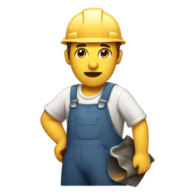 dirty and tired  factory worker sticker