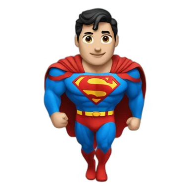 Superman with a heart sticker