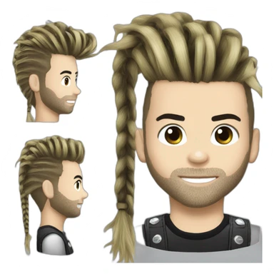 Bill Kaulitz skunk hair 2000s sticker