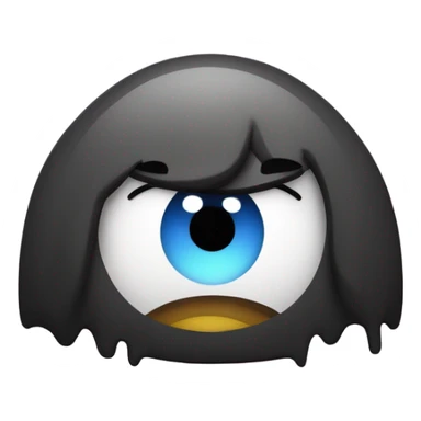 Um coração preto vomitando arco-íris  sticker