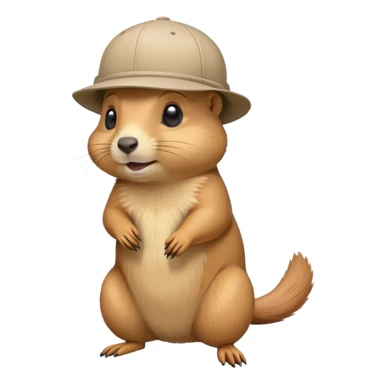Prairie dog wearing spinning cap sticker