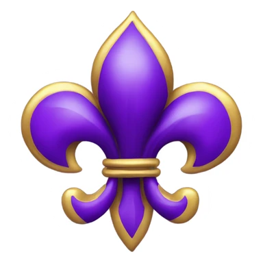 Purple Fleur de lis sticker