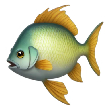 Awesome fish emoji sticker