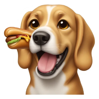 Dog with hordog sticker